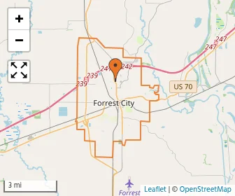 Area schools map